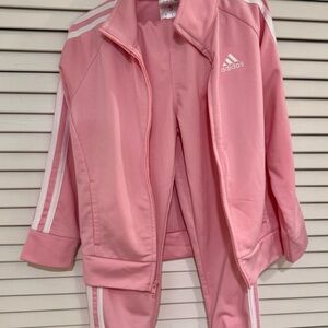 Girls Adidas Pink Track Jacket and Pants Set 5T